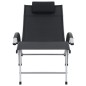 vidaXL Tumbona de aluminio y textileno negra vidaXL Tumbona de aluminio y textileno negra