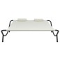 vidaXL Tumbona doble de exterior de tela color crema vidaXL Tumbona doble de exterior de tela color crema