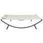 vidaXL Tumbona doble de exterior de tela color crema vidaXL Tumbona doble de exterior de tela color crema