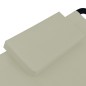 vidaXL Tumbona de acero color crema 200x90 cm vidaXL Tumbona de acero color crema 200x90 cm