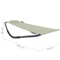 vidaXL Tumbona de acero color crema 200x90 cm vidaXL Tumbona de acero color crema 200x90 cm
