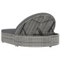 vidaXL Tumbona para 2 personas con cojines ratán sintético gris vidaXL Tumbona para 2 personas con cojines ratán sintético gris