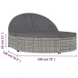 vidaXL Tumbona para 2 personas con cojines ratán sintético gris vidaXL Tumbona para 2 personas con cojines ratán sintético gris