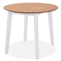 vidaXL Juego de comedor de MDF y madera de caucho 3 piezas blanco vidaXL Juego de comedor de MDF y madera de caucho 3 piezas blanco