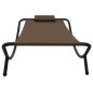 vidaXL Tumbona de acero marrón 200x90 cm