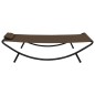 vidaXL Tumbona de acero marrón 200x90 cm