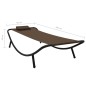 vidaXL Tumbona de acero marrón 200x90 cm