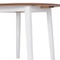 vidaXL Juego de comedor de MDF y madera de caucho 3 piezas blanco vidaXL Juego de comedor de MDF y madera de caucho 3 piezas blanco