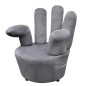 vidaXL Sillón en forma de mano de terciopelo gris vidaXL Sillón en forma de mano de terciopelo gris
