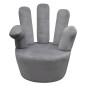 vidaXL Sillón en forma de mano de terciopelo gris vidaXL Sillón en forma de mano de terciopelo gris
