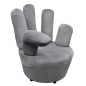 vidaXL Sillón en forma de mano de terciopelo gris vidaXL Sillón en forma de mano de terciopelo gris