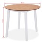 vidaXL Juego de comedor de MDF y madera de caucho 3 piezas blanco vidaXL Juego de comedor de MDF y madera de caucho 3 piezas blanco