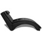 vidaXL Diván con almohada de cuero sintético negro vidaXL Diván con almohada de cuero sintético negro