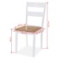 vidaXL Juego de comedor de MDF y madera de caucho 3 piezas blanco vidaXL Juego de comedor de MDF y madera de caucho 3 piezas blanco
