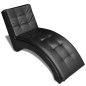 vidaXL Diván con almohada de cuero sintético negro vidaXL Diván con almohada de cuero sintético negro