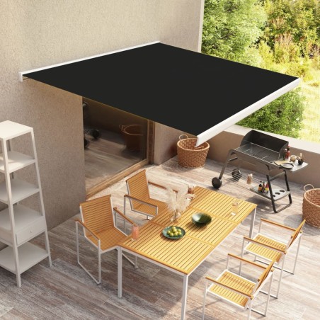 vidaXL Toldo carrete motorizado 300 cm gris antracita