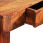 vidaXL Mesa consola con 3 cajones madera maciza Sheesham 80 cm vidaXL Mesa consola con 3 cajones madera maciza Sheesham 80 cm