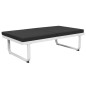 vidaXL Set de muebles de jardín 4 piezas y cojines aluminio negro vidaXL Set de muebles de jardín 4 piezas y cojines aluminio negro