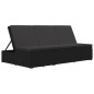 vidaXL Tumbona convertible con cojín de ratán sintético negro vidaXL Tumbona convertible con cojín de ratán sintético negro