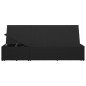 vidaXL Tumbona convertible con cojín de ratán sintético negro vidaXL Tumbona convertible con cojín de ratán sintético negro