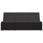 vidaXL Tumbona convertible con cojín de ratán sintético negro vidaXL Tumbona convertible con cojín de ratán sintético negro