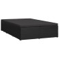vidaXL Tumbona convertible con cojín de ratán sintético negro vidaXL Tumbona convertible con cojín de ratán sintético negro