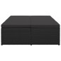 vidaXL Tumbona convertible con cojín de ratán sintético negro vidaXL Tumbona convertible con cojín de ratán sintético negro