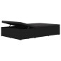 vidaXL Tumbona convertible con cojín de ratán sintético negro vidaXL Tumbona convertible con cojín de ratán sintético negro