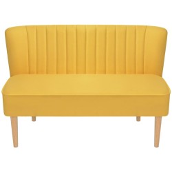 vidaXL Sofá de tela amarillo 117x55,5x77 cm 