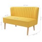 vidaXL Sofá de tela amarillo 117x55,5x77 cm 