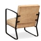 vidaXL Sillón de cuero auténtico y lona marrón vidaXL Sillón de cuero auténtico y lona marrón