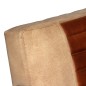 vidaXL Sillón de cuero auténtico y lona marrón vidaXL Sillón de cuero auténtico y lona marrón