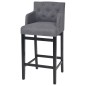 vidaXL Taburetes de cocina 2 unidades tela gris oscuro vidaXL Taburetes de cocina 2 unidades tela gris oscuro
