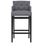 vidaXL Taburetes de cocina 2 unidades tela gris oscuro vidaXL Taburetes de cocina 2 unidades tela gris oscuro