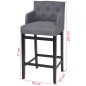vidaXL Taburetes de cocina 2 unidades tela gris oscuro vidaXL Taburetes de cocina 2 unidades tela gris oscuro