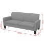 vidaXL Sofá de 3 plazas 180x65x76 cm gris claro vidaXL Sofá de 3 plazas 180x65x76 cm gris claro
