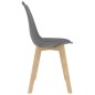 vidaXL Sillas de comedor 2 unidades plástico gris vidaXL Sillas de comedor 2 unidades plástico gris