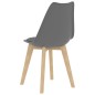 vidaXL Sillas de comedor 2 unidades plástico gris vidaXL Sillas de comedor 2 unidades plástico gris