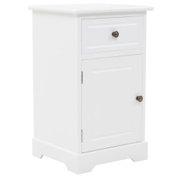 vidaXL Mesita de noche MDF y madera de pino 35x32x59 cm