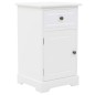 vidaXL Mesita de noche MDF y madera de pino 35x32x59 cm vidaXL Mesita de noche MDF y madera de pino 35x32x59 cm
