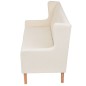 vidaXL Conjunto de sofás 2 piezas tela blanco crema vidaXL Conjunto de sofás 2 piezas tela blanco crema