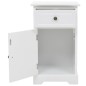 vidaXL Mesita de noche MDF y madera de pino 35x32x59 cm vidaXL Mesita de noche MDF y madera de pino 35x32x59 cm