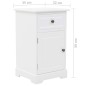 vidaXL Mesita de noche MDF y madera de pino 35x32x59 cm vidaXL Mesita de noche MDF y madera de pino 35x32x59 cm