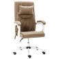 vidaXL Silla de oficina de masaje de tela gris taupe vidaXL Silla de oficina de masaje de tela gris taupe