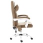 vidaXL Silla de oficina de masaje de tela gris taupe vidaXL Silla de oficina de masaje de tela gris taupe