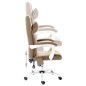 vidaXL Silla de oficina de masaje de tela gris taupe vidaXL Silla de oficina de masaje de tela gris taupe