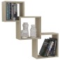 vidaXL Estante de pared de cubo contrachapada color roble 68x15x68cm vidaXL Estante de pared de cubo contrachapada color roble 68x15x68cm