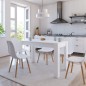 vidaXL Mesa de comedor de madera de ingeniería blanco 120x60x76 cm