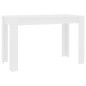 vidaXL Mesa de comedor de madera de ingeniería blanco 120x60x76 cm