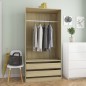 vidaXL Armario madera contrachapada color roble Sonoma 100x50x200 cm vidaXL Armario madera contrachapada color roble Sonoma 100x50x200 cm